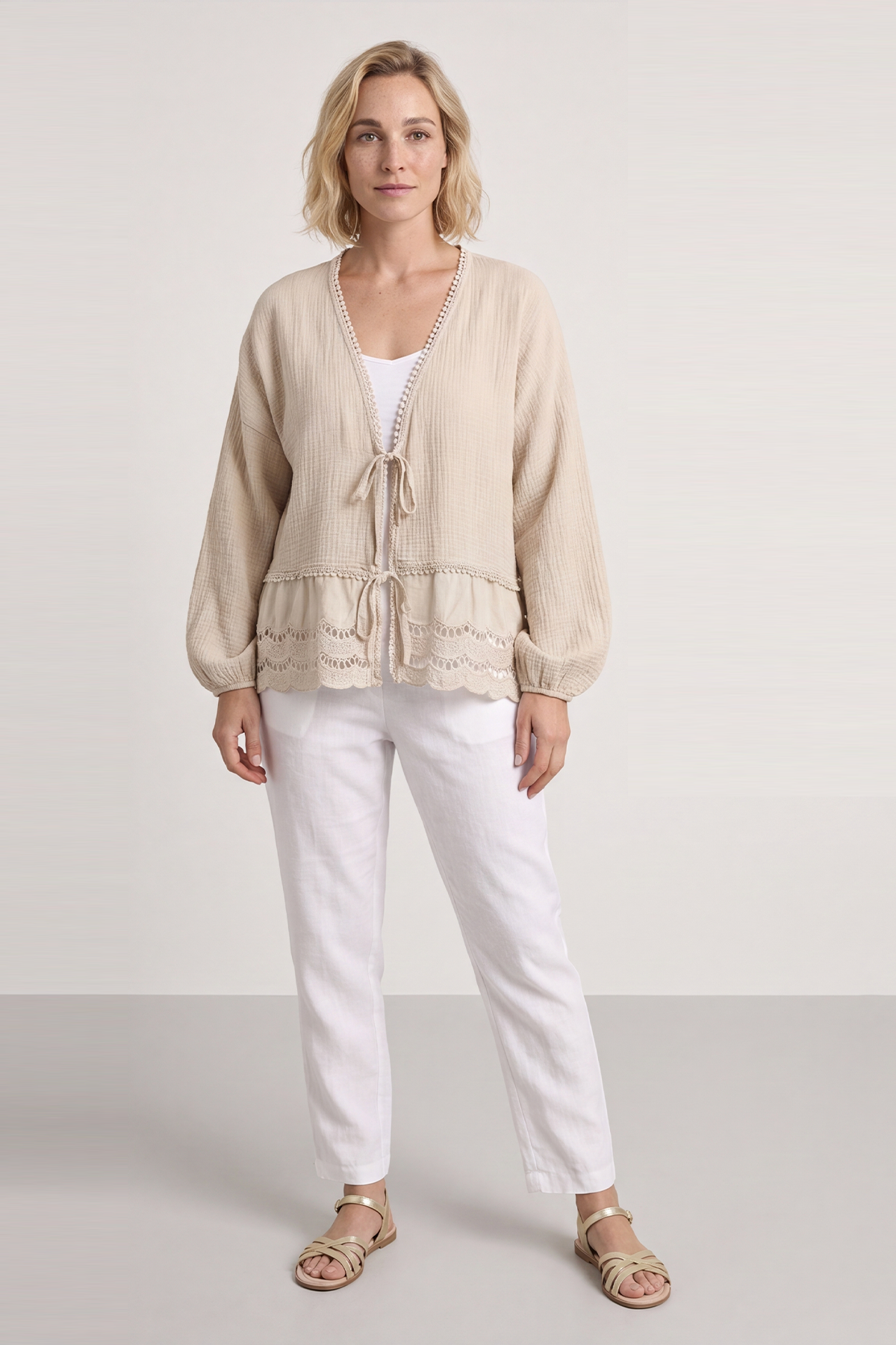 Kalkan Crinkle Cotton Jacket Stone