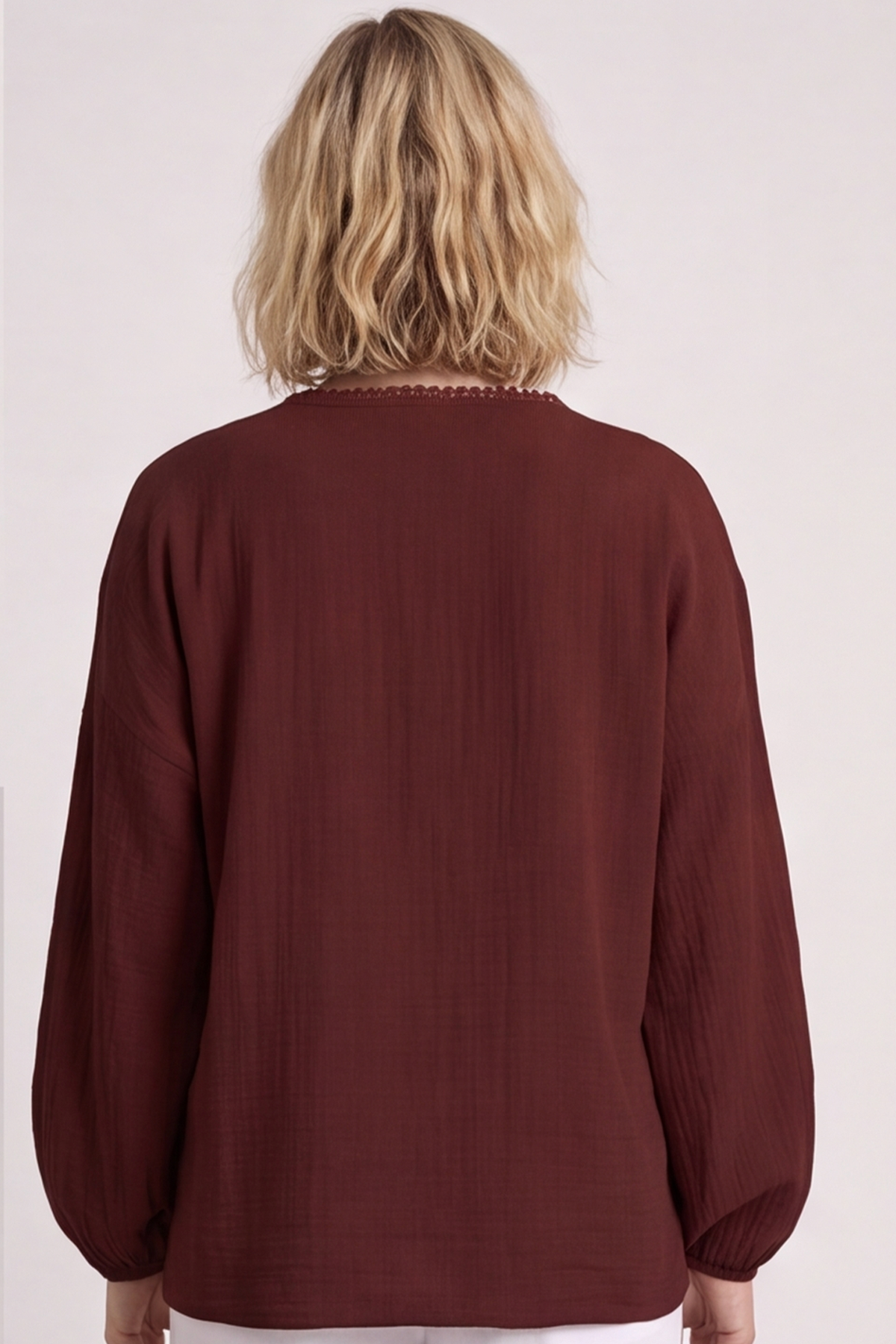 Kalkan Crinkle Cotton Jacket Wine
