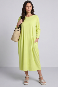 Kayleigh Long Sleeve Cotton Dress Yellow