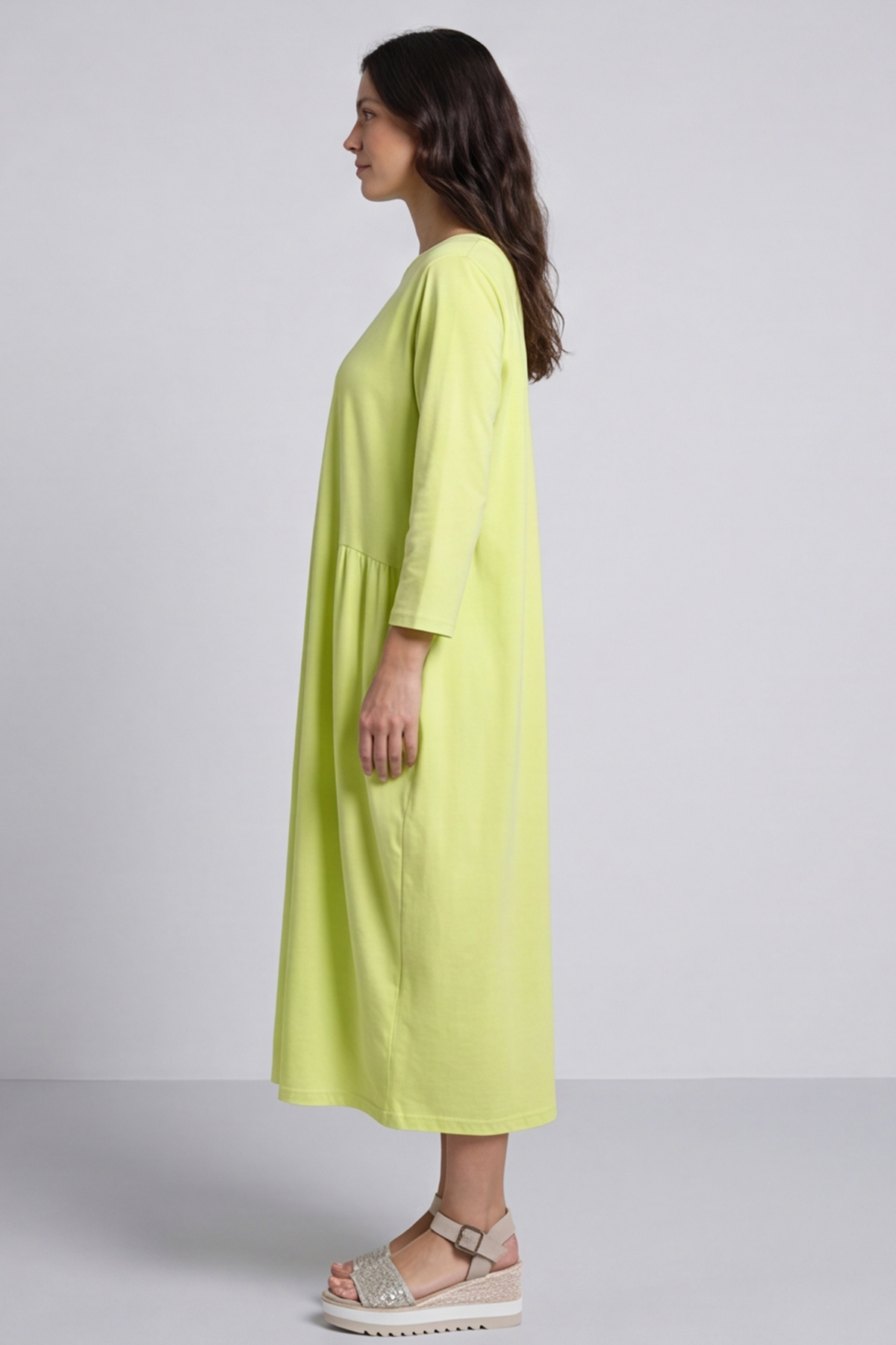 Kayleigh Long Sleeve Cotton Dress Yellow