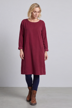 Kiana Needlecord Dress Wine