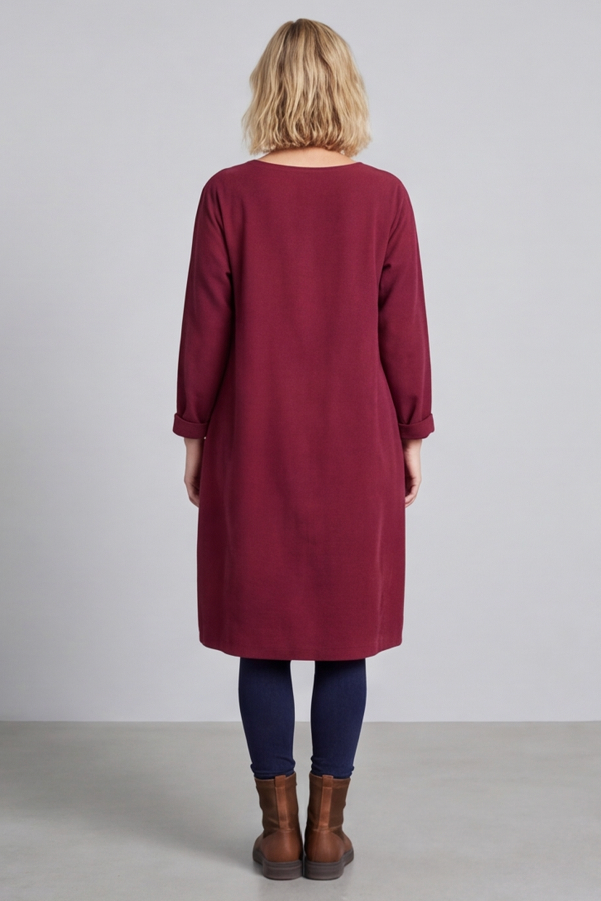 Kiana Needlecord Dress Wine