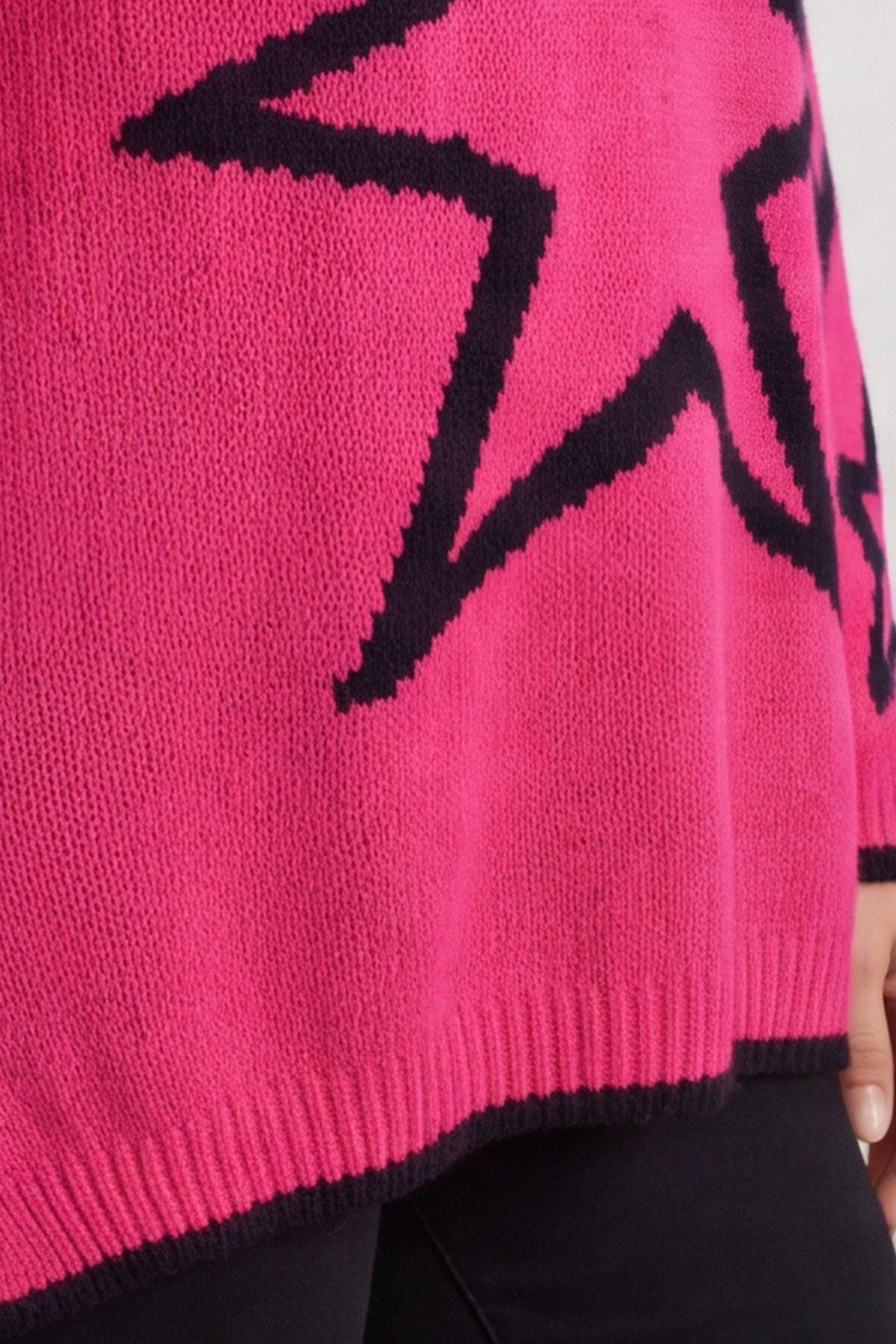 Kimbra Star Knitted Jumper Fuchsia