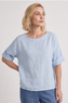 Kyrie Linen Blue Top