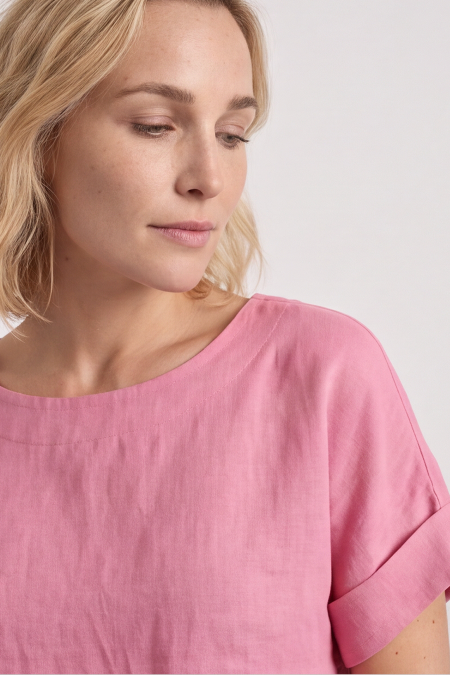 Kyrie Linen Pink Top