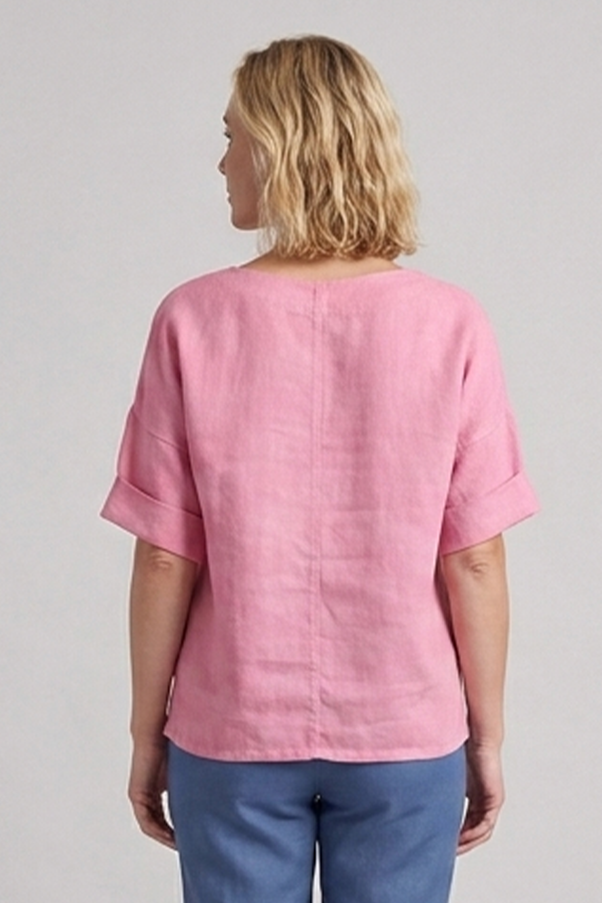 Kyrie Linen Pink Top