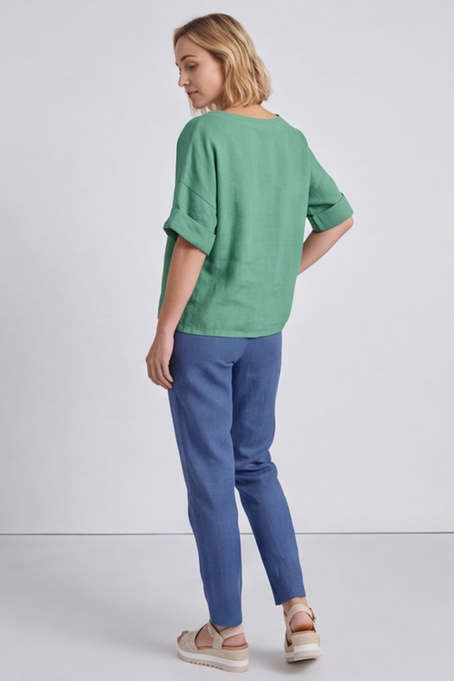 Kyrie Linen Sage Top - Image 3