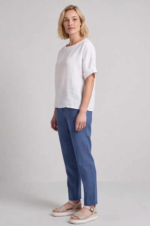 Kyrie Linen White Top - Image 3