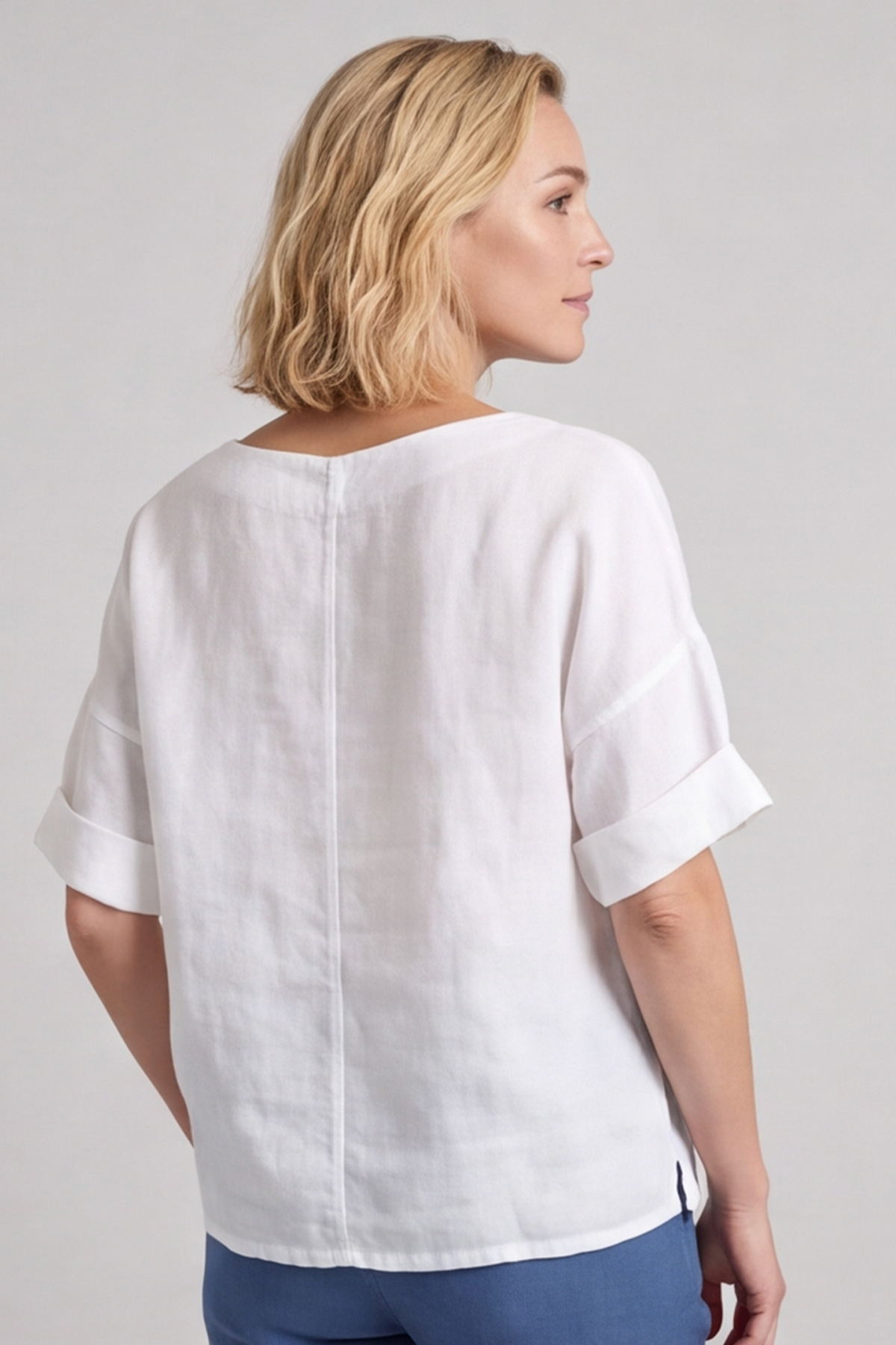 Kyrie Linen White Top