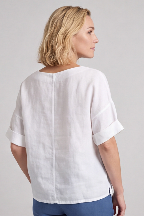 Kyrie Linen White Top - Image 5
