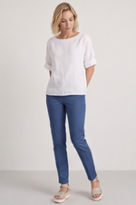 Kyrie Linen White Top White - Kyrie Linen White Top