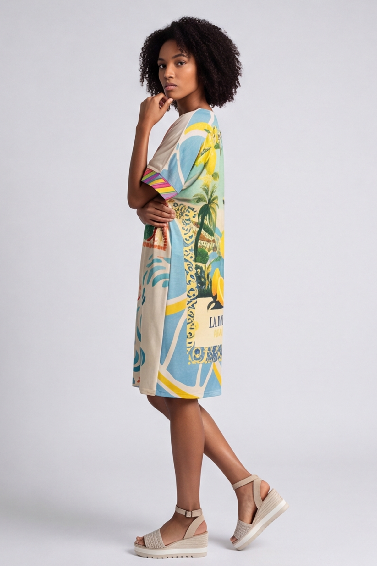 Phaedra V Neck Shimmer Dress