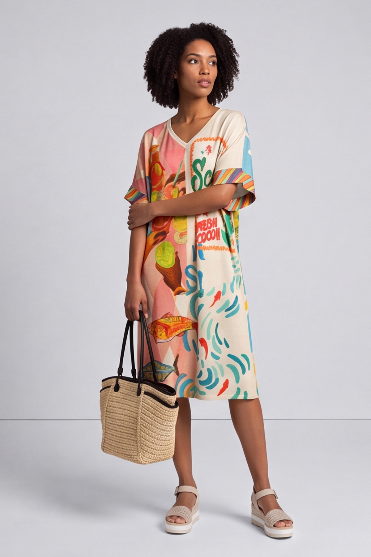 Phaedra V Neck Shimmer Dress