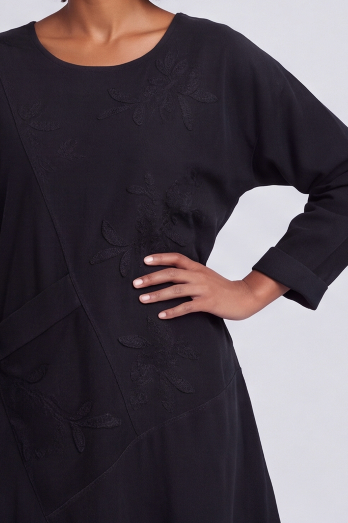 Laurie Needlecord Dress Black