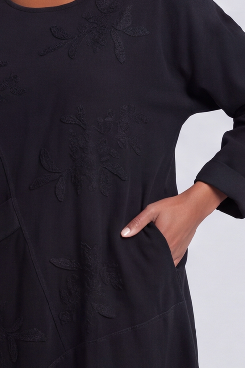Laurie Needlecord Dress Black - Image 5