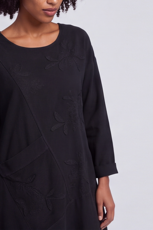 Laurie Needlecord Dress Black - Image 6
