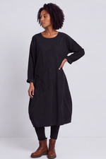 Laurie Needlecord Dress Black Black - Laurie Needlecord Dress Black