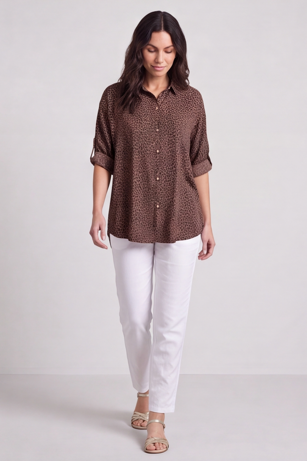 Thea Cocoa Print Shirt