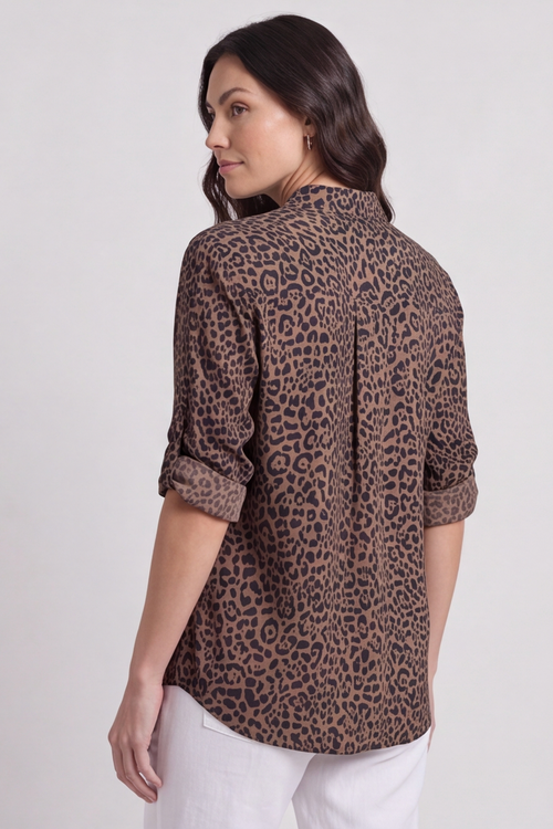 Thea Cocoa Print Shirt - Image 7