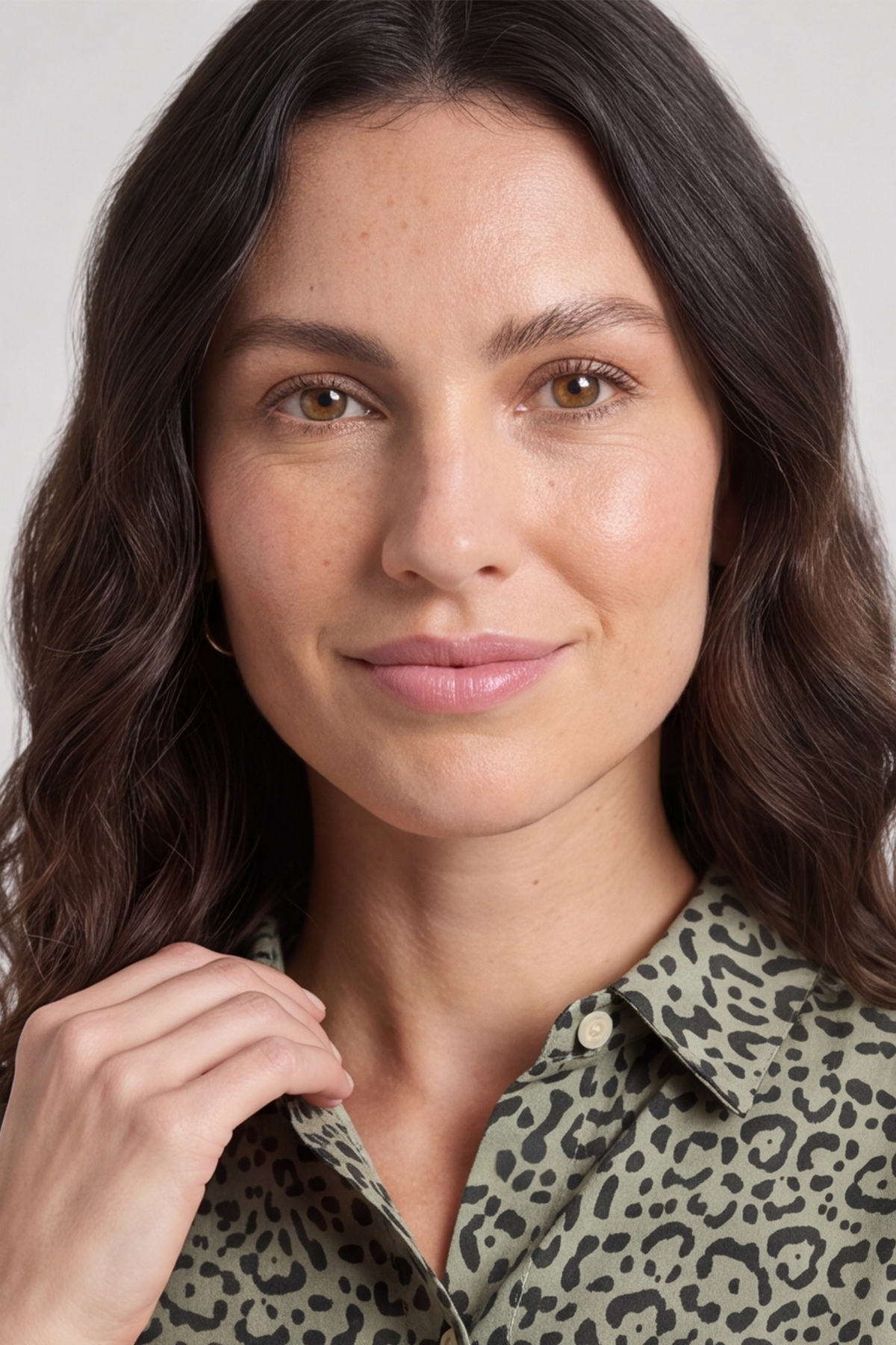 Thea Khaki Print Shirt