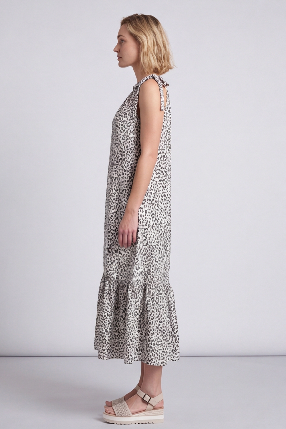 Ava White Print Dress