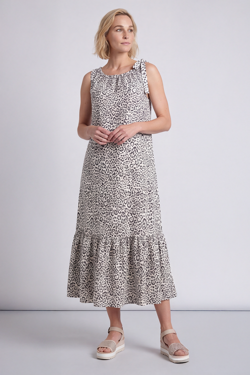 Ava White Print Dress - Image 1