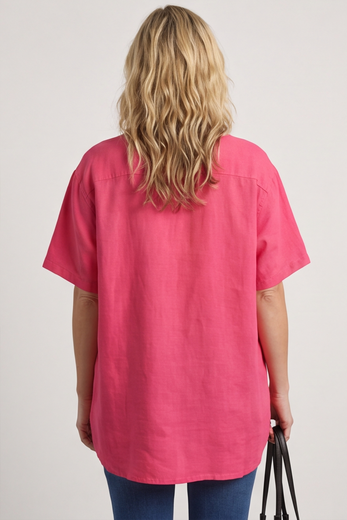 Lily Linen Shirt Hot Pink