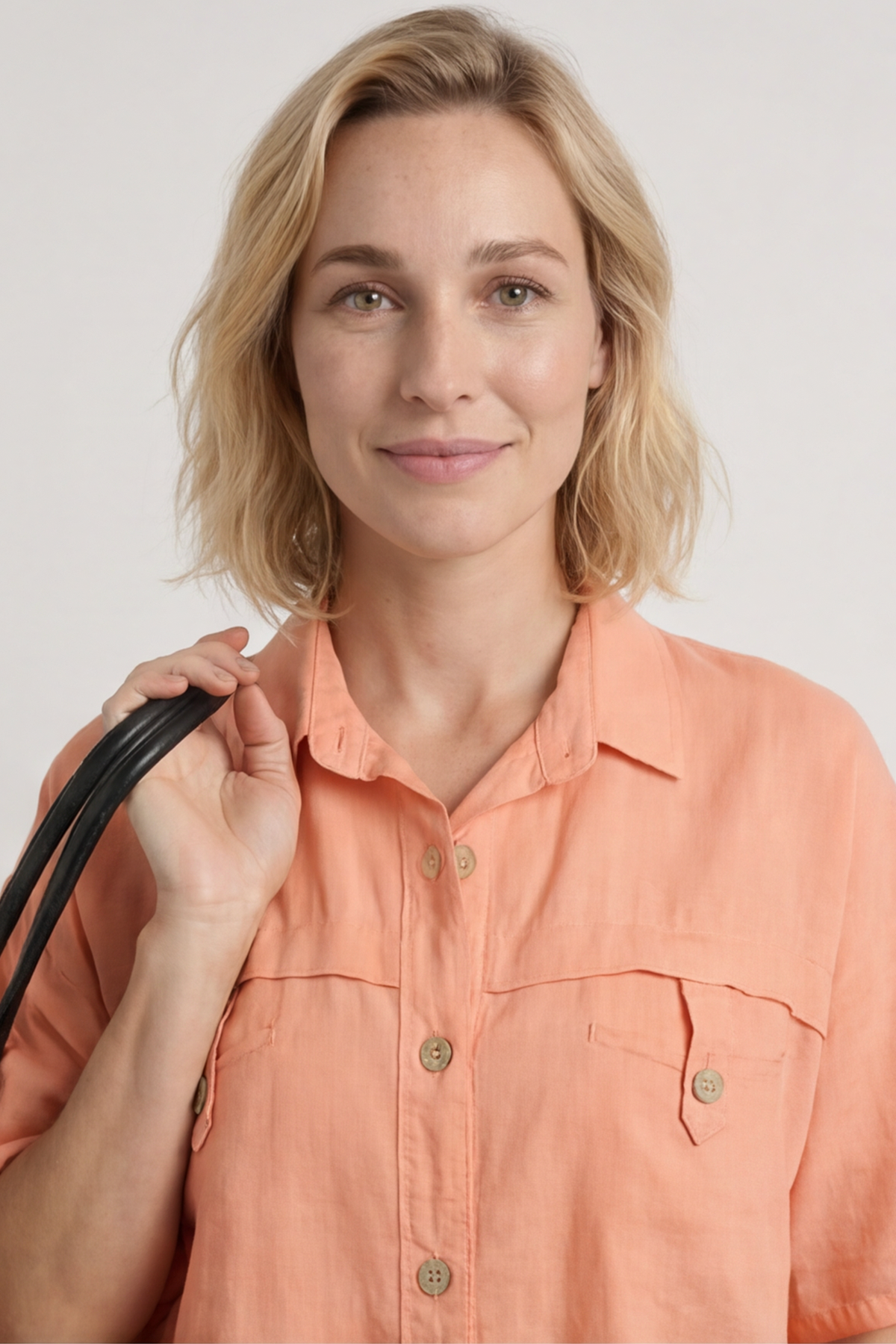 Lily Linen Shirt Orange