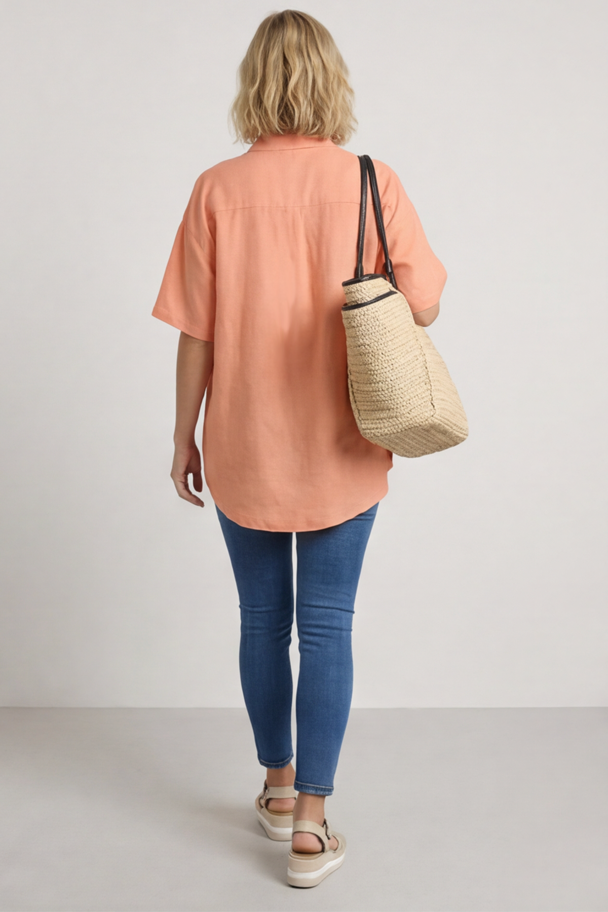 Lily Linen Shirt Orange