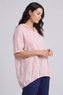Linda Hooded Linen Top Pink