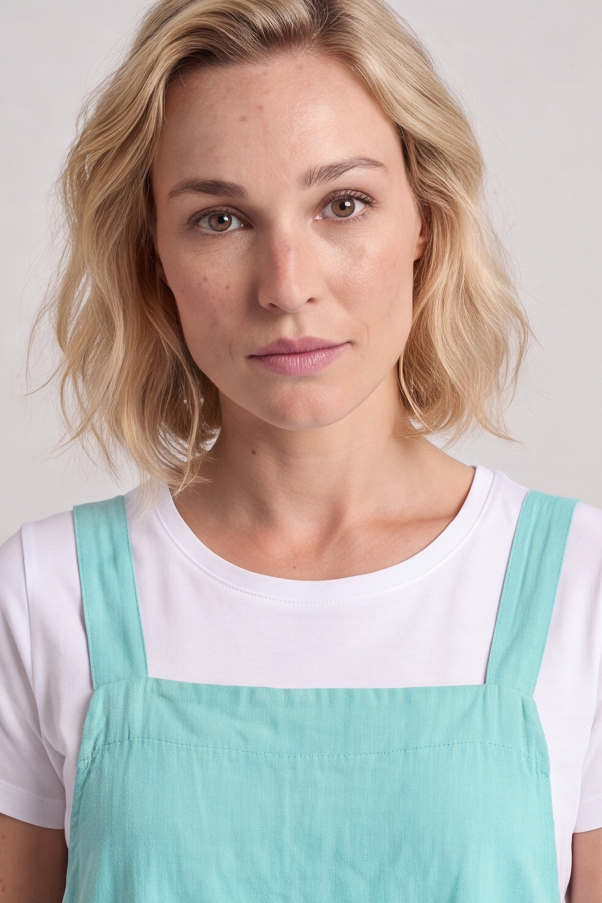Meredith Linen Pinafore Dress Green