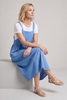 Meredith Linen Pinafore Dress Powder Blue