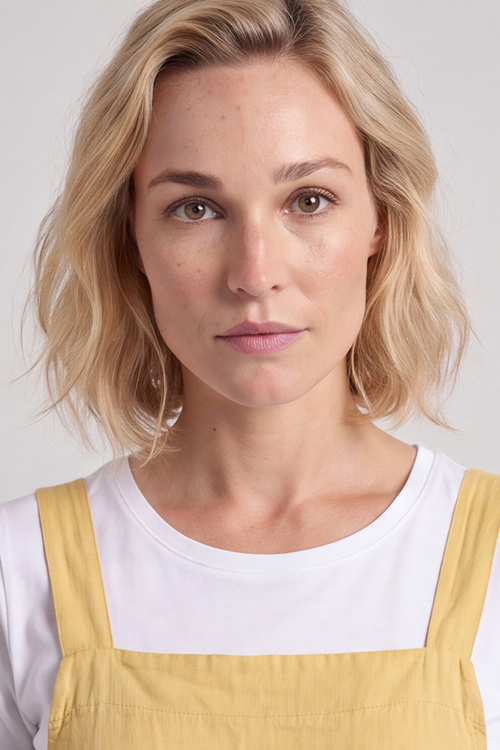 Meredith Linen Pinafore Dress Yellow - Image 3