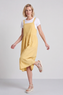 Meredith Linen Pinafore Dress Yellow