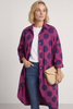Lita Spot Print Cotton Shirt Berry