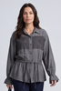 Liyana Lace Detail Shirt Charcoal