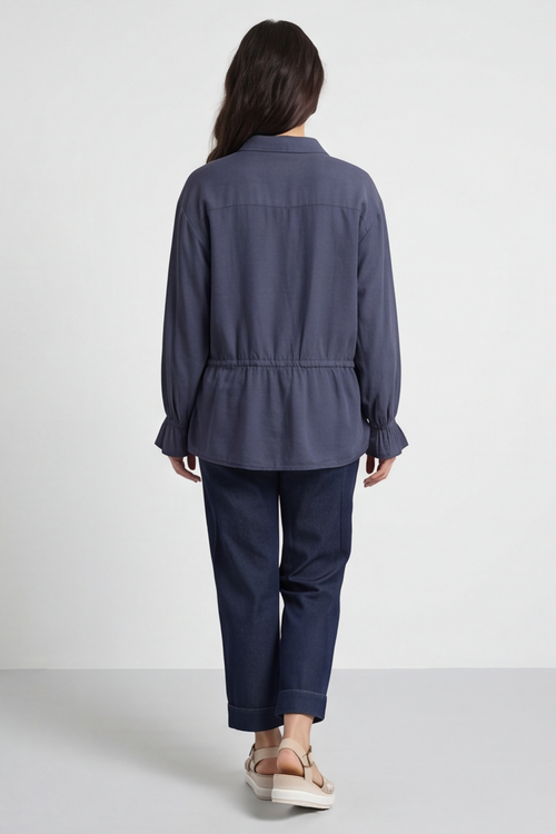 Liyana Lace Detail Shirt Navy - Image 4