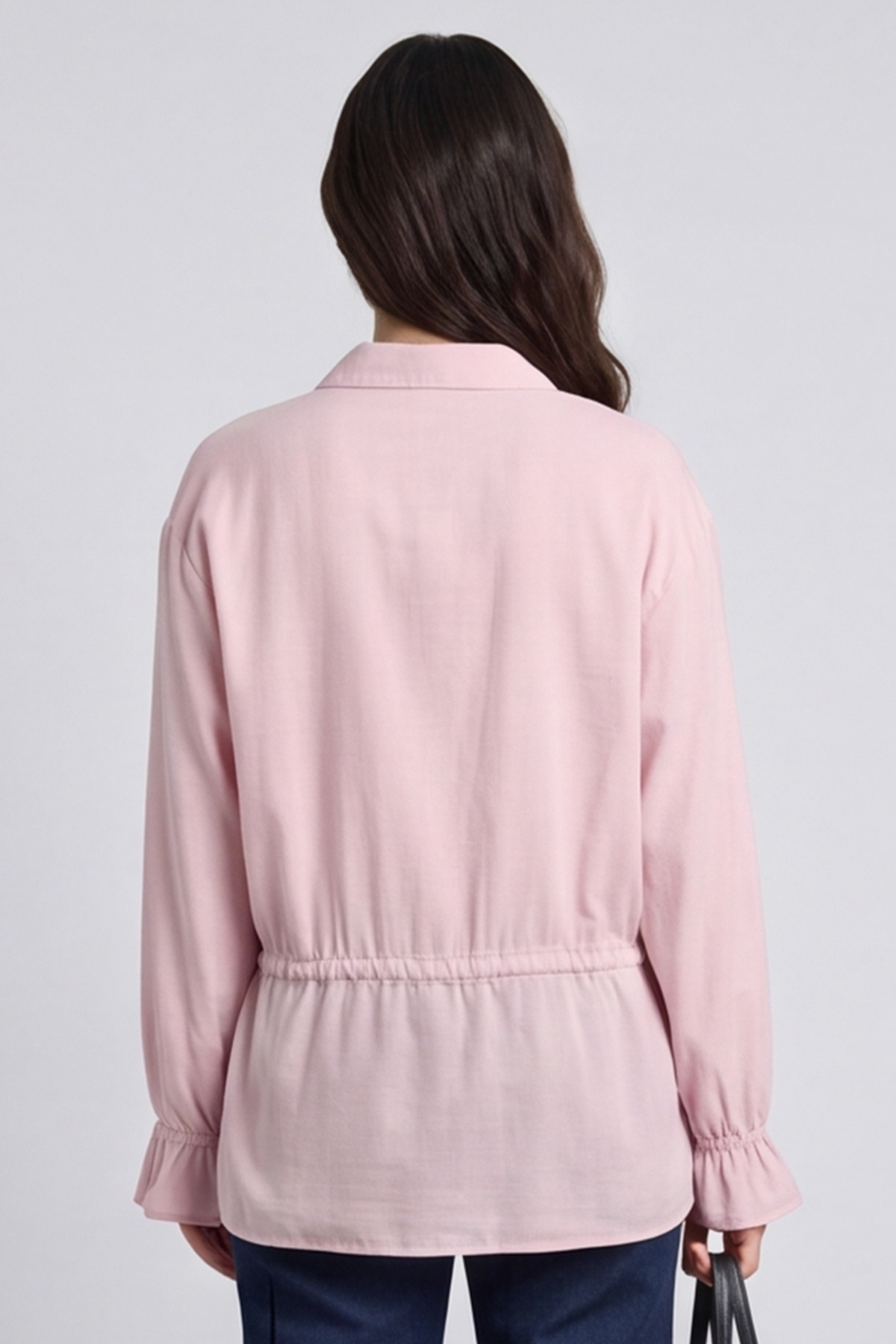 Liyana Lace Detail Shirt Pink