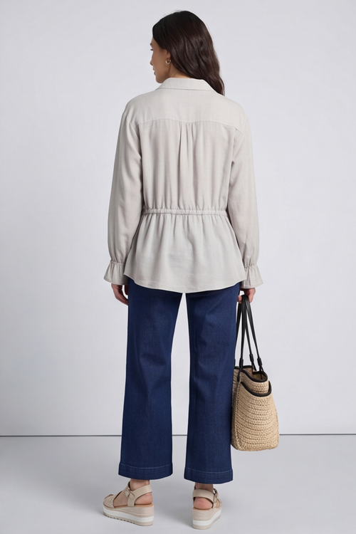 Liyana Lace Detail Shirt Stone - Image 4