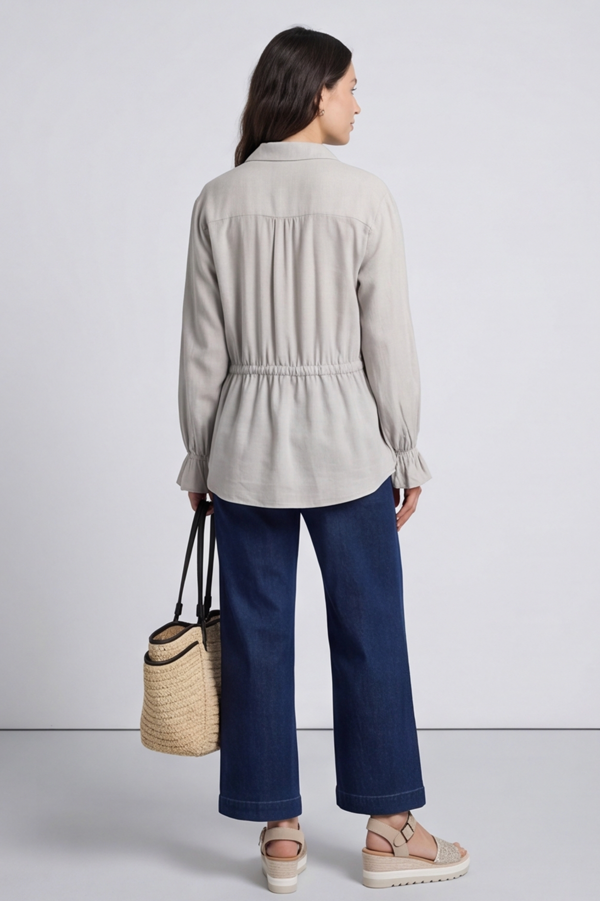 Liyana Lace Detail Shirt Stone