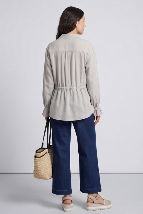 Liyana Lace Detail Shirt Stone - Image 8