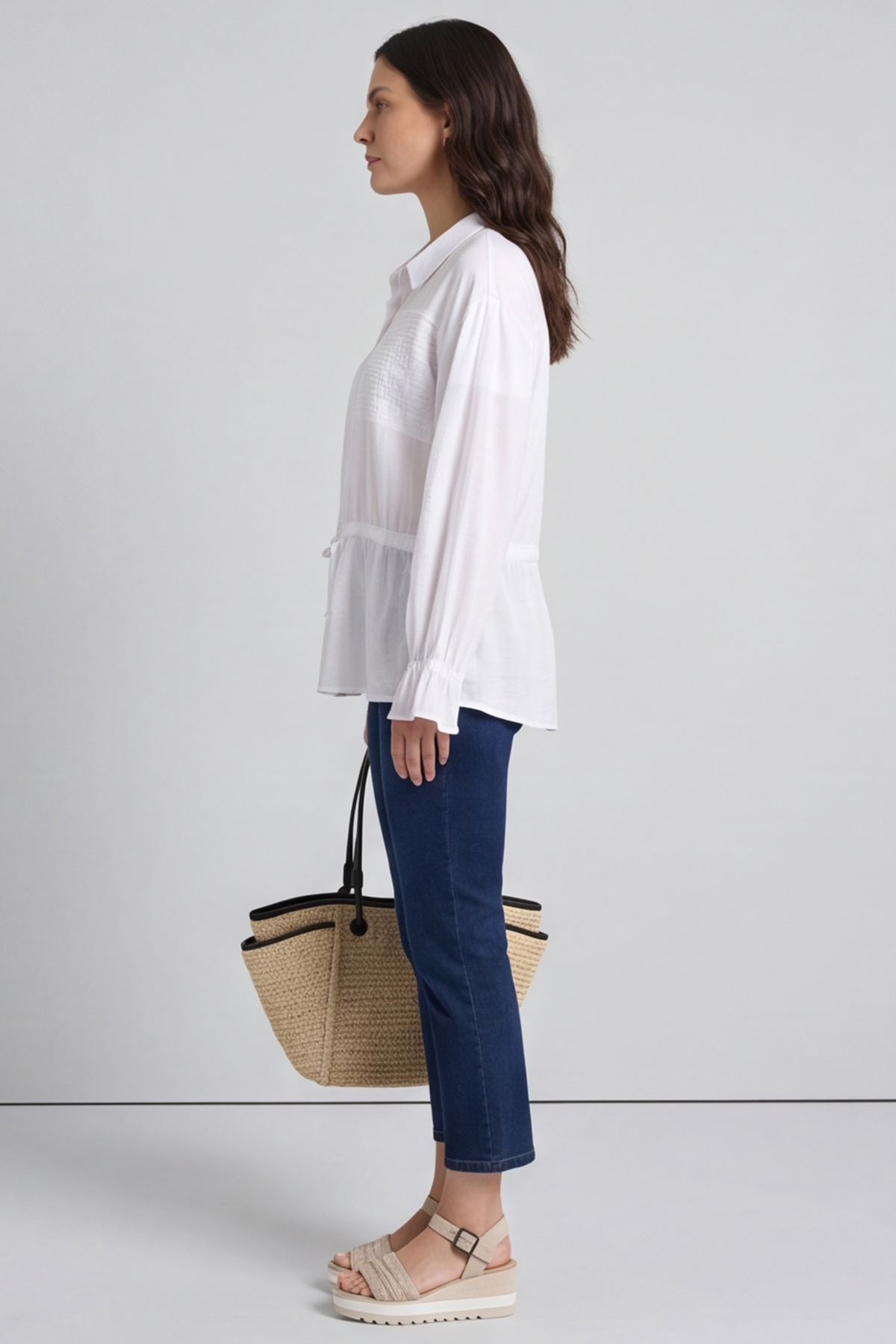 Liyana Lace Detail Shirt White