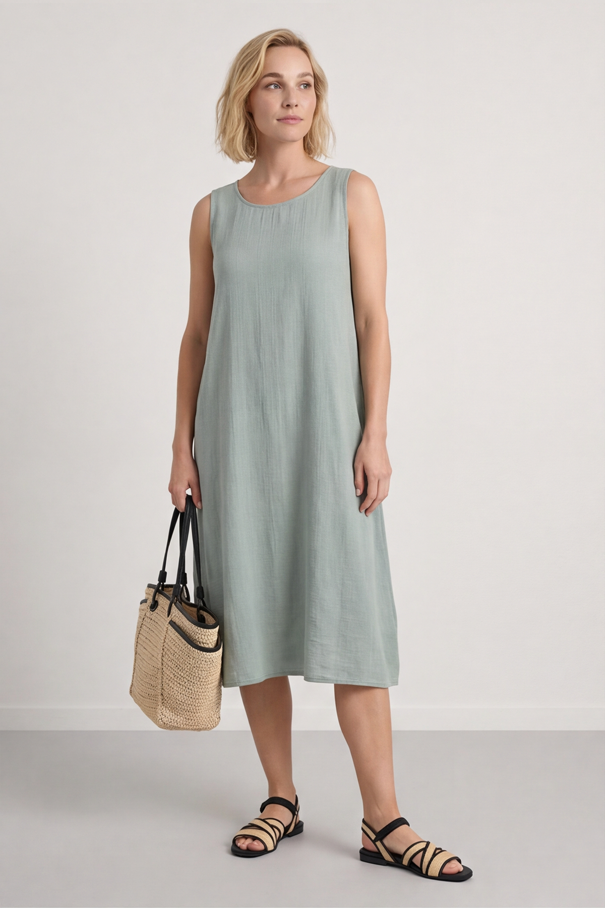 Lola Sleeveless Dress Khaki