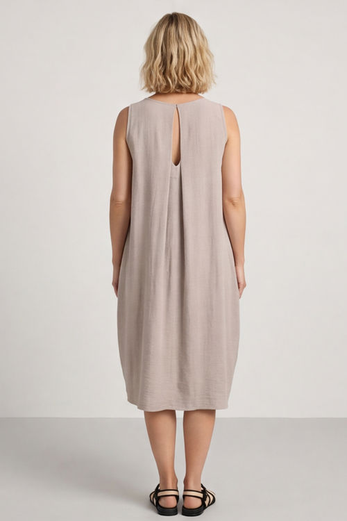Lola Sleeveless Dress Mocha - Image 4