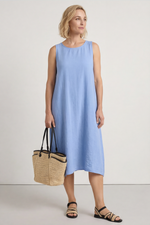 Lola Sleeveless Dress Blue Blue - Lola Sleeveless Dress Blue