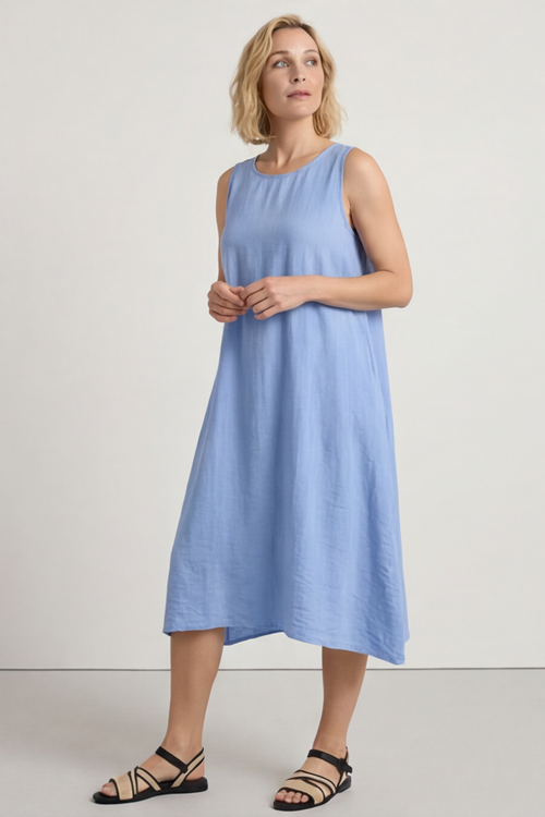 Lola Sleeveless Dress Blue - Image 5