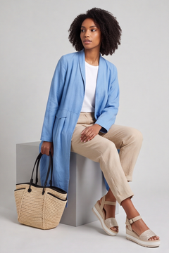 Kapri Linen Blue Jacket