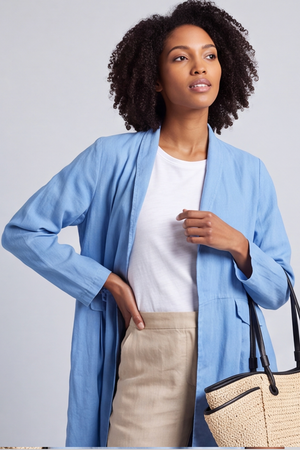 Kapri Linen Blue Jacket