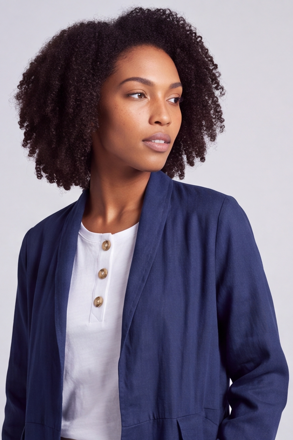 Kapri Linen Navy Jacket