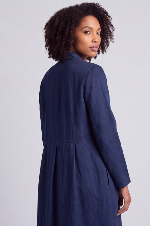 Kapri Linen Navy Jacket - Image 2